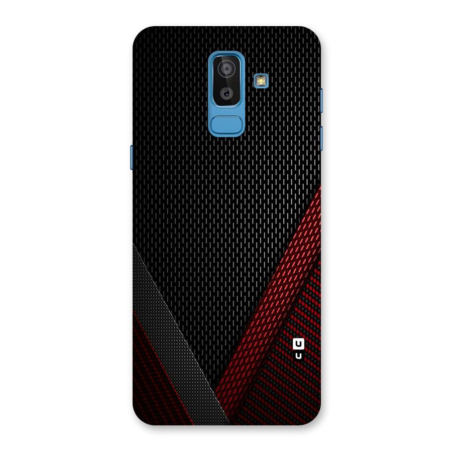 Classy Black Red Design Back Case for Galaxy On8 (2018)