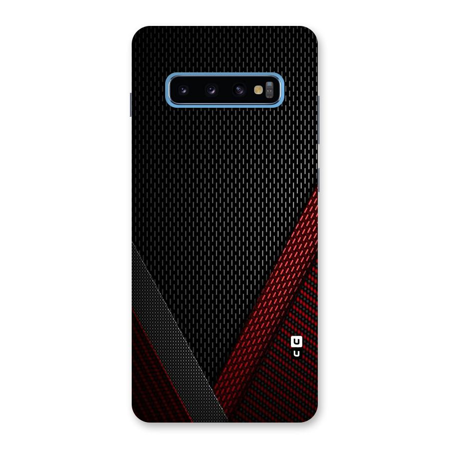 Classy Black Red Design Back Case for Galaxy S10 Plus