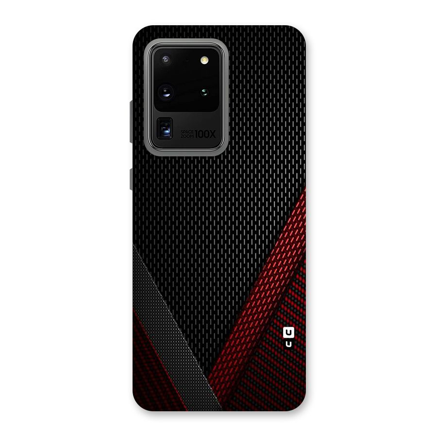 Classy Black Red Design Back Case for Galaxy S20 Ultra