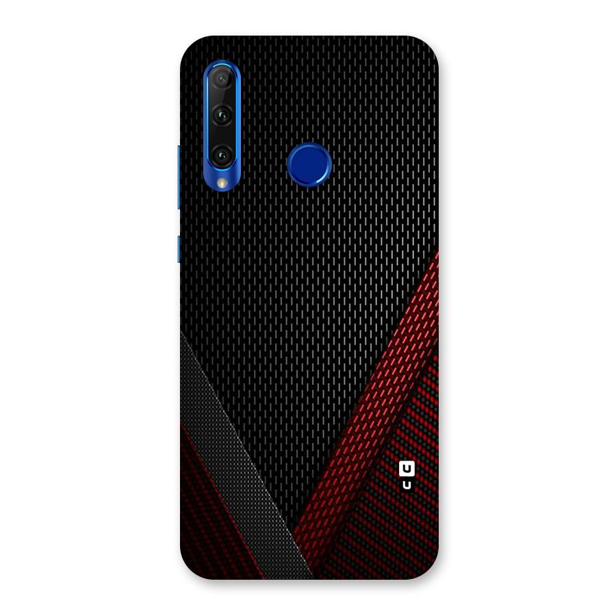 Classy Black Red Design Back Case for Honor 20i