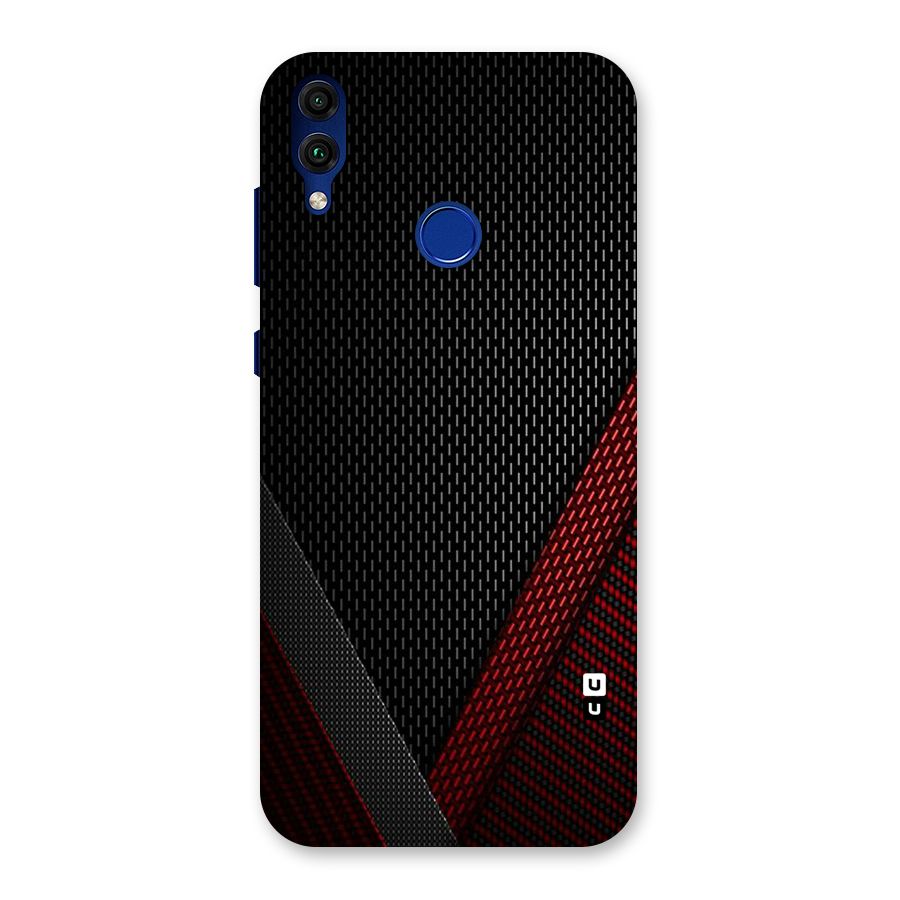 Classy Black Red Design Back Case for Honor 8C