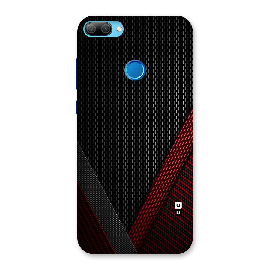 Classy Black Red Design Back Case for Honor 9N