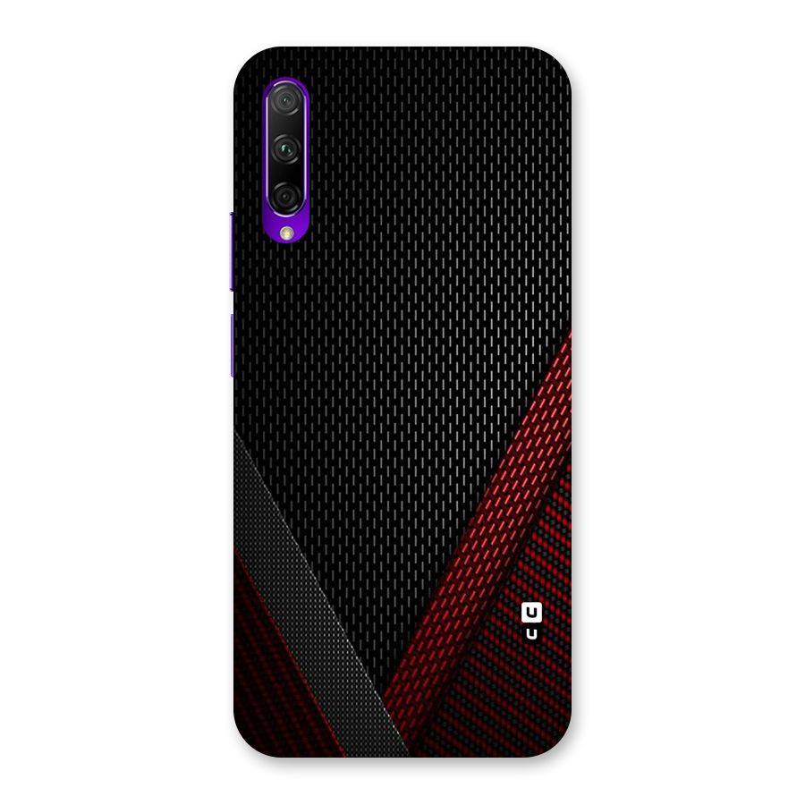 Classy Black Red Design Back Case for Honor 9X Pro