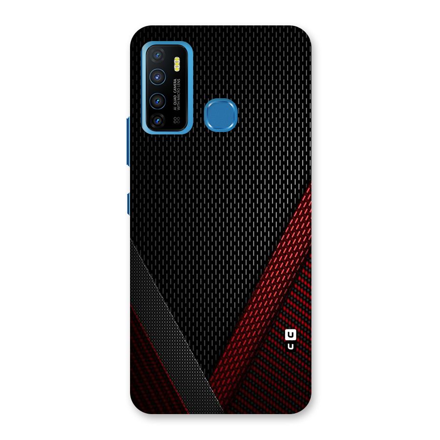 Classy Black Red Design Back Case for Infinix Hot 9