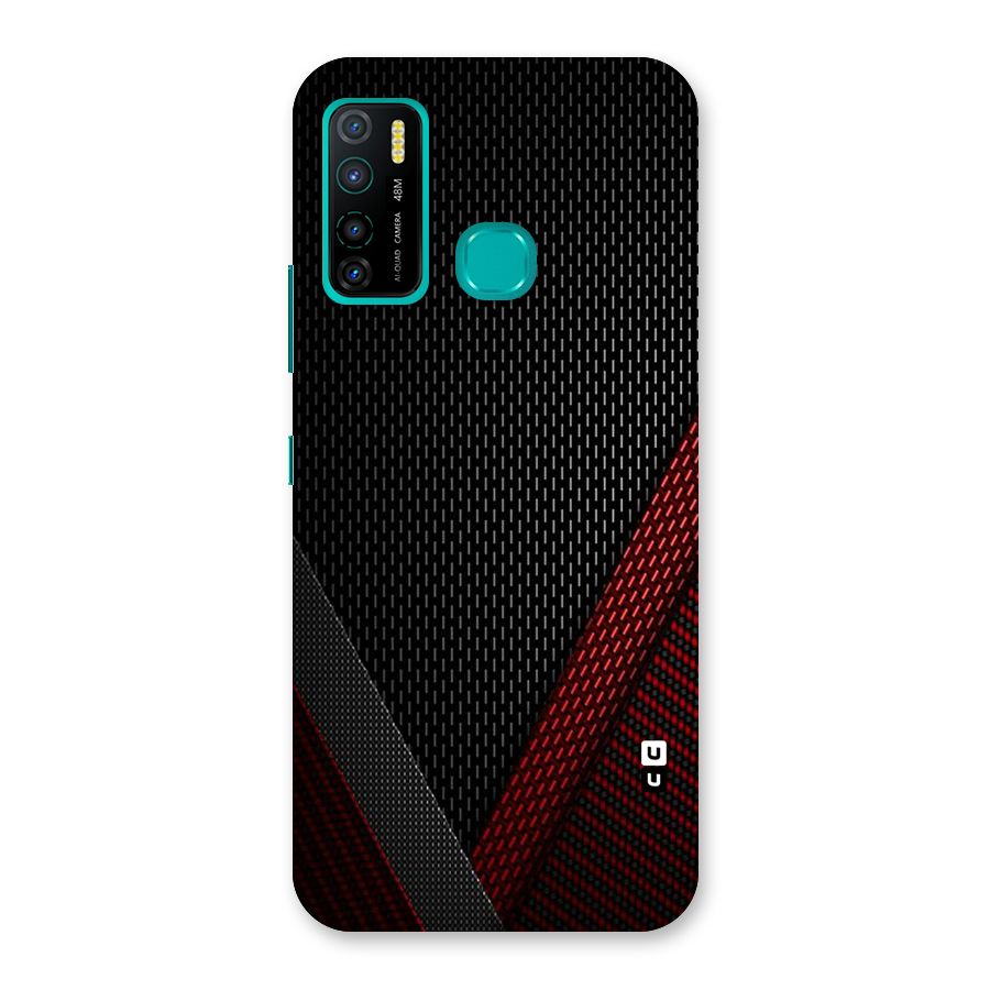 Classy Black Red Design Back Case for Infinix Hot 9 Pro