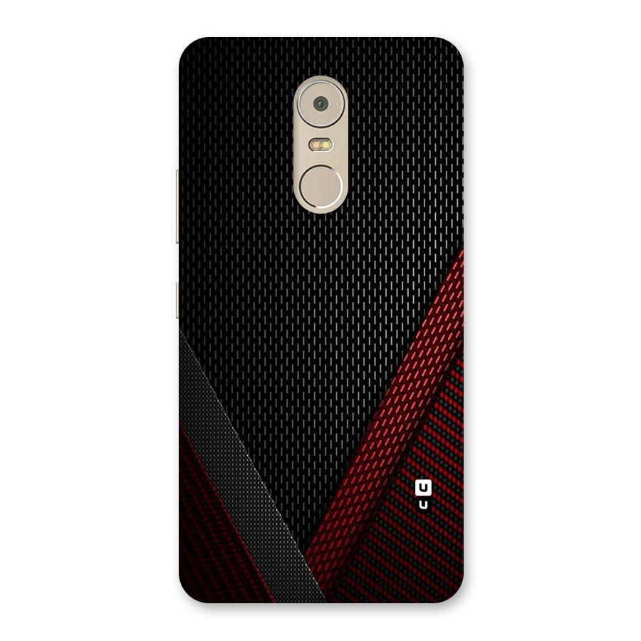 Classy Black Red Design Back Case for Lenovo K6 Note