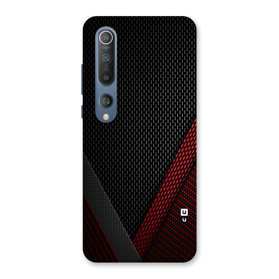 Classy Black Red Design Back Case for Mi 10
