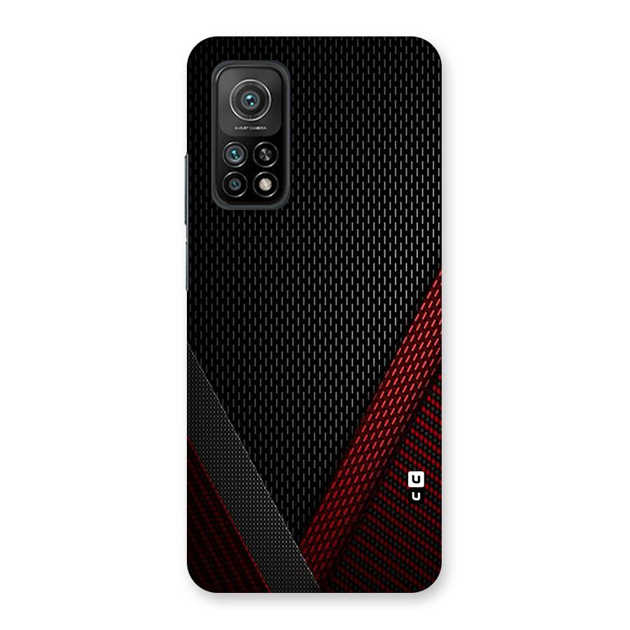 Classy Black Red Design Back Case for Mi 10T 5G