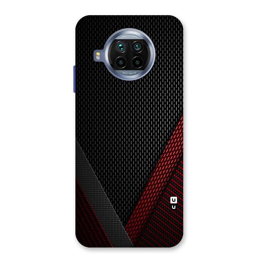 Classy Black Red Design Back Case for Mi 10i