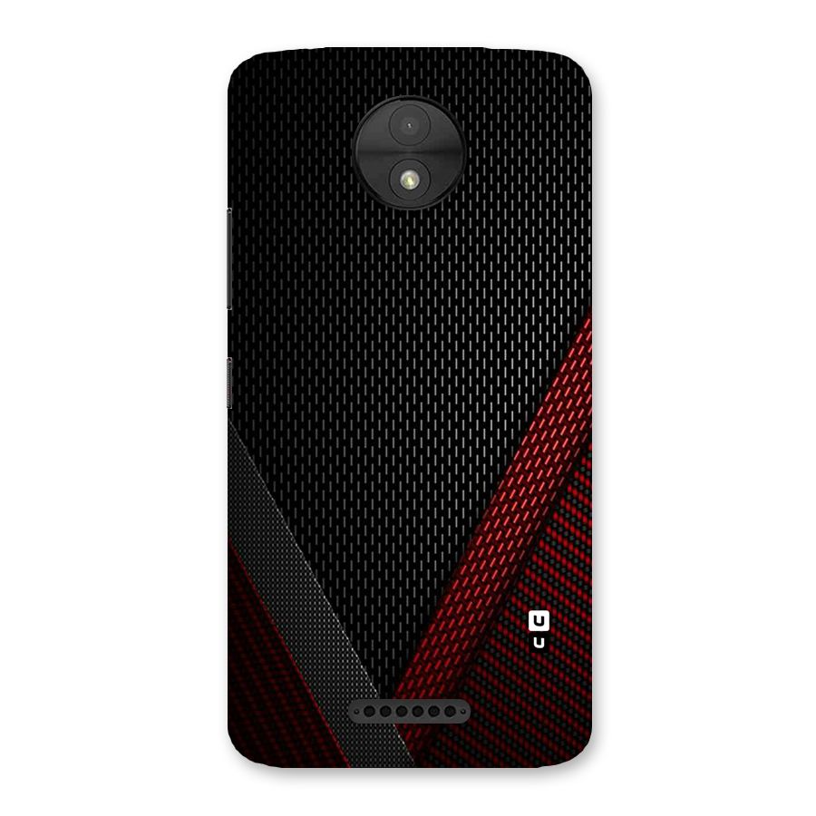 Classy Black Red Design Back Case for Moto C