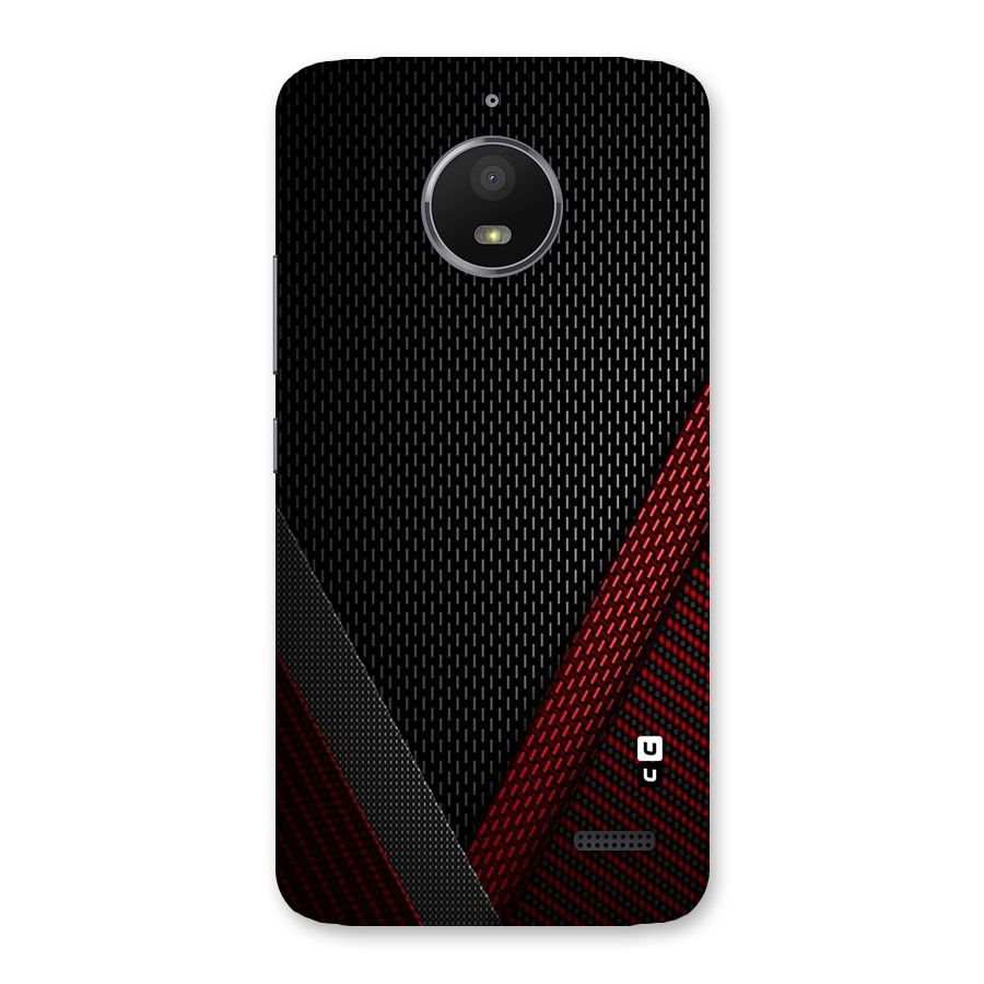 Classy Black Red Design Back Case for Moto E4