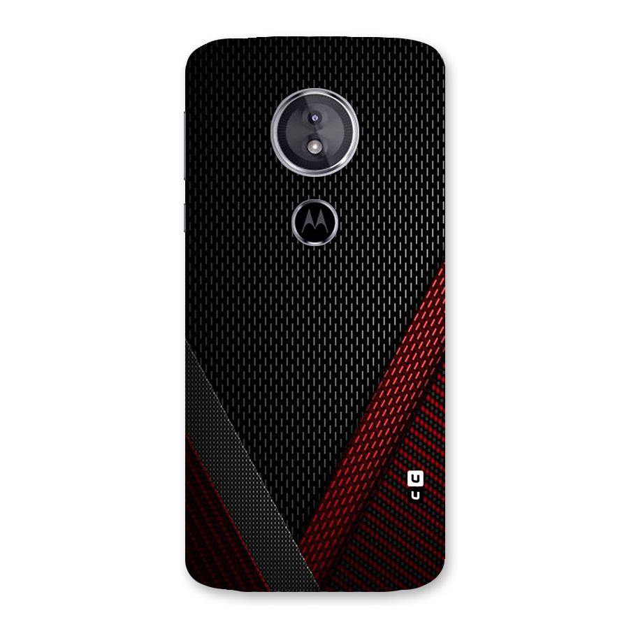 Classy Black Red Design Back Case for Moto E5