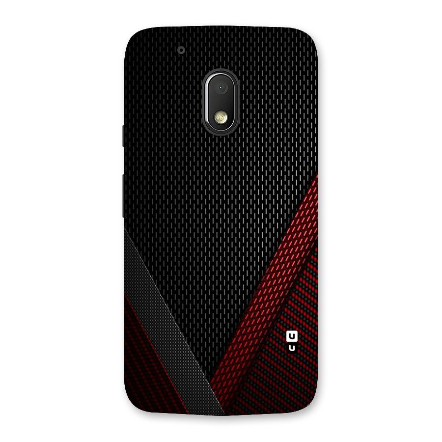 Classy Black Red Design Back Case for Moto G4 Play