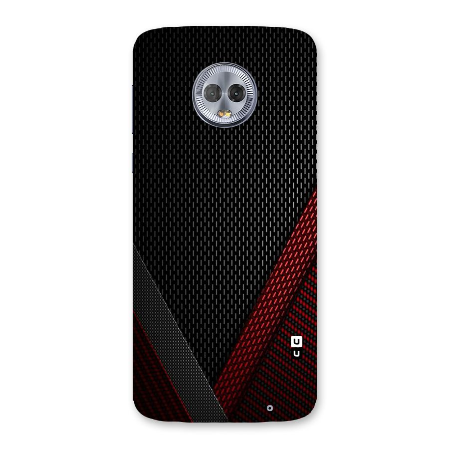 Classy Black Red Design Back Case for Moto G6 Plus