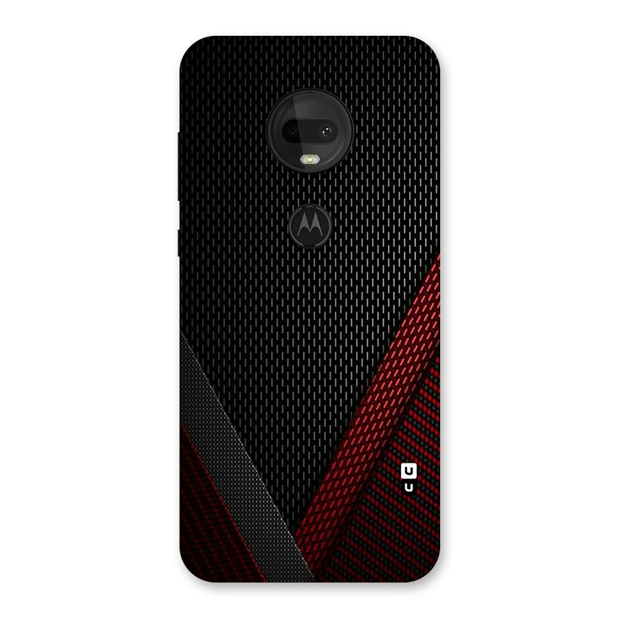 Classy Black Red Design Back Case for Moto G7