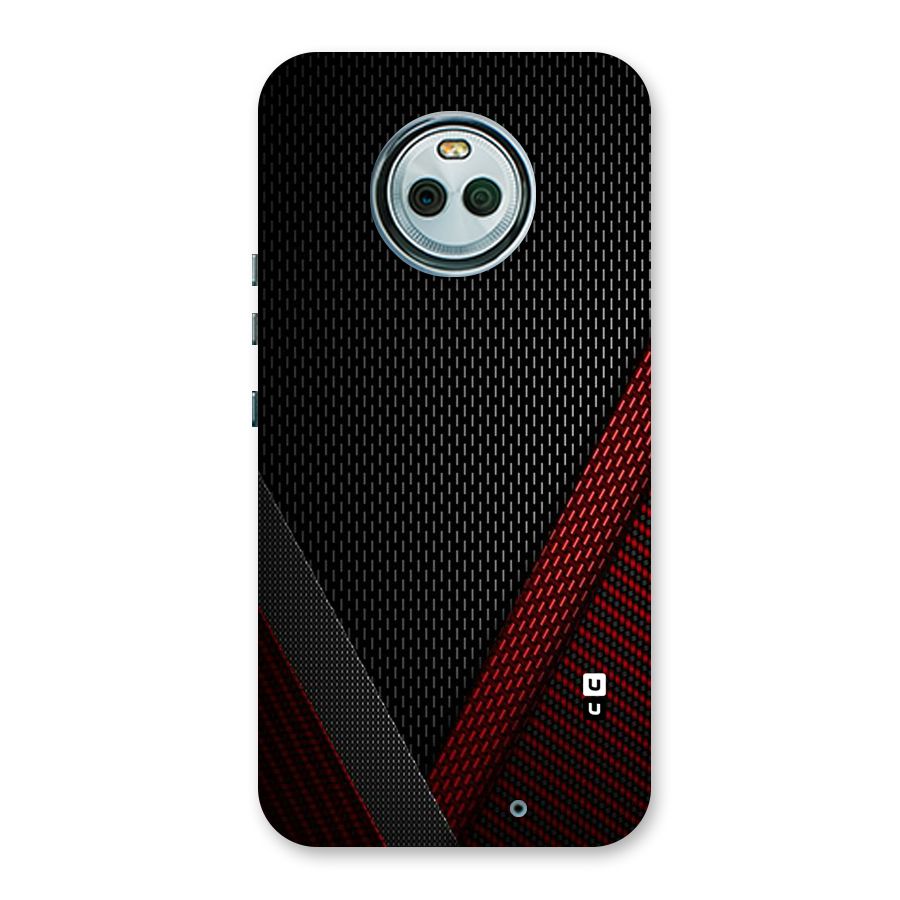 Classy Black Red Design Back Case for Moto X4