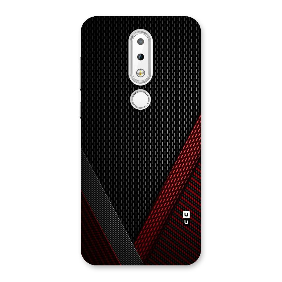 Classy Black Red Design Back Case for Nokia 6.1 Plus