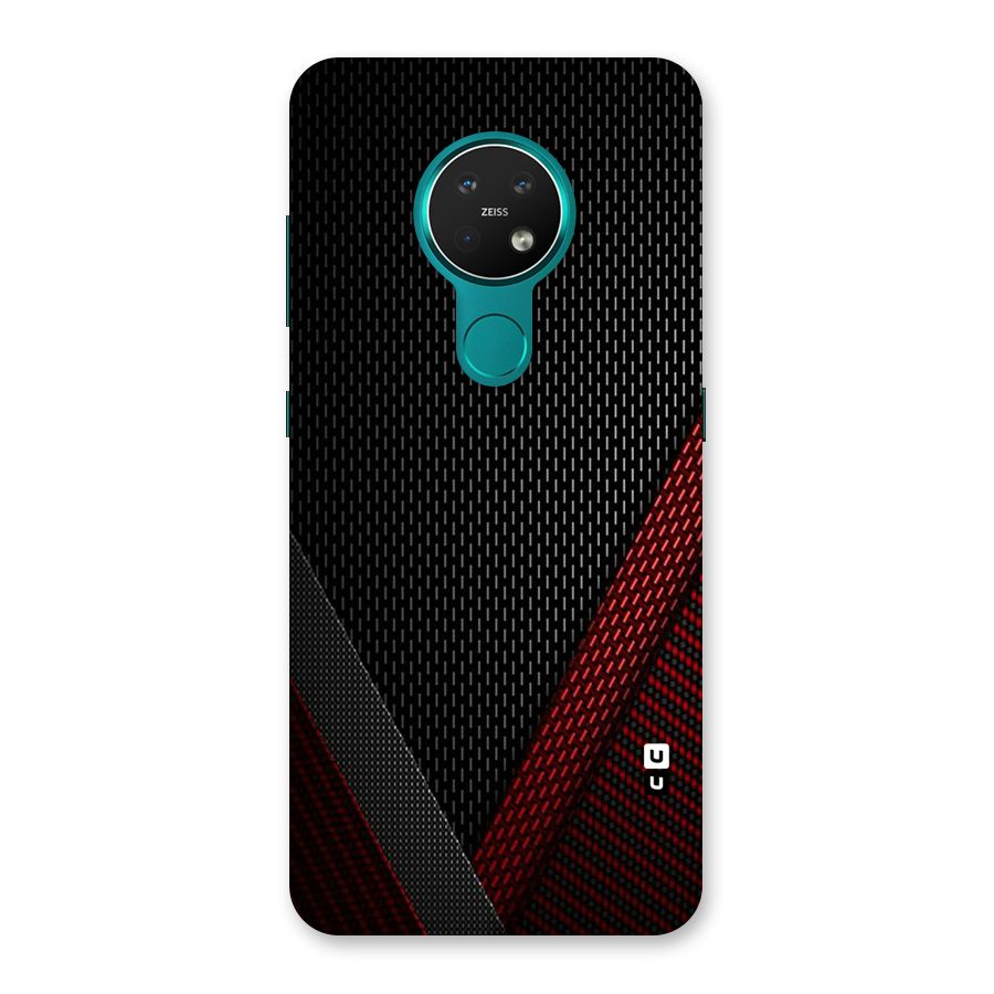 Classy Black Red Design Back Case for Nokia 7.2