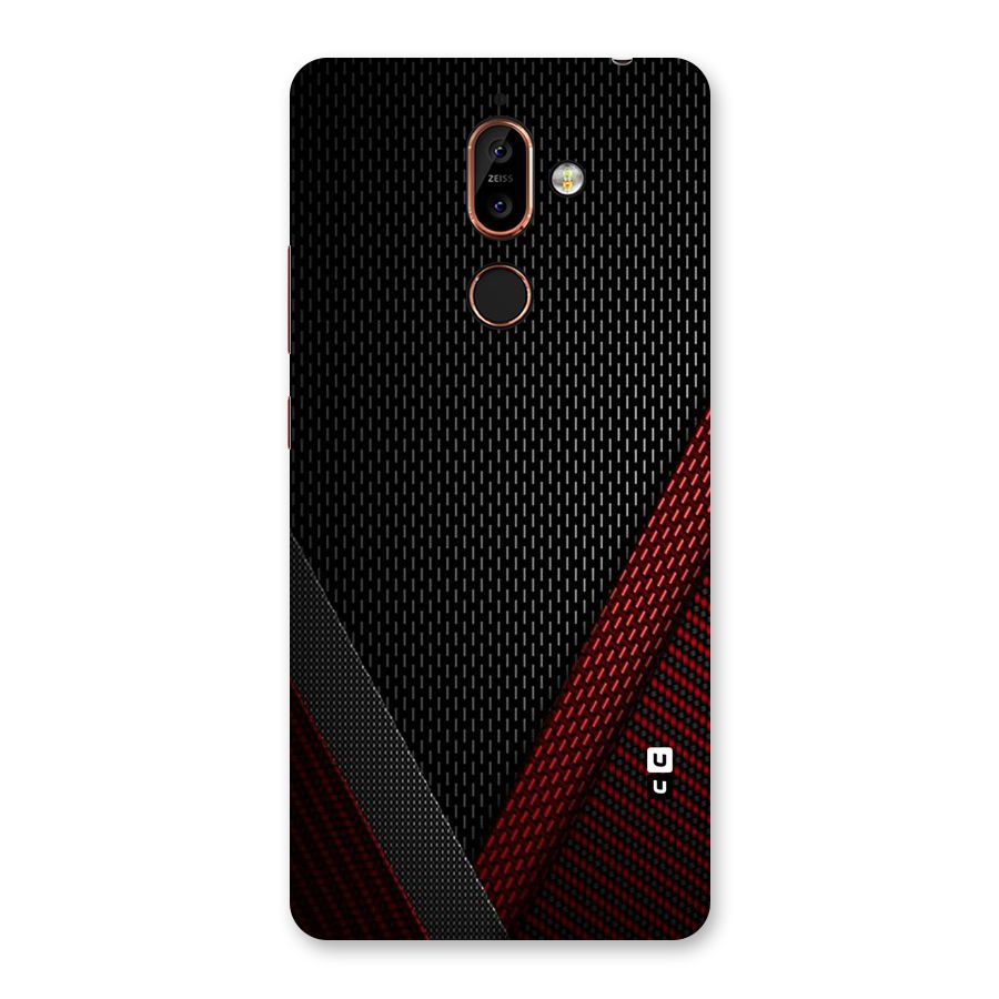 Classy Black Red Design Back Case for Nokia 7 Plus