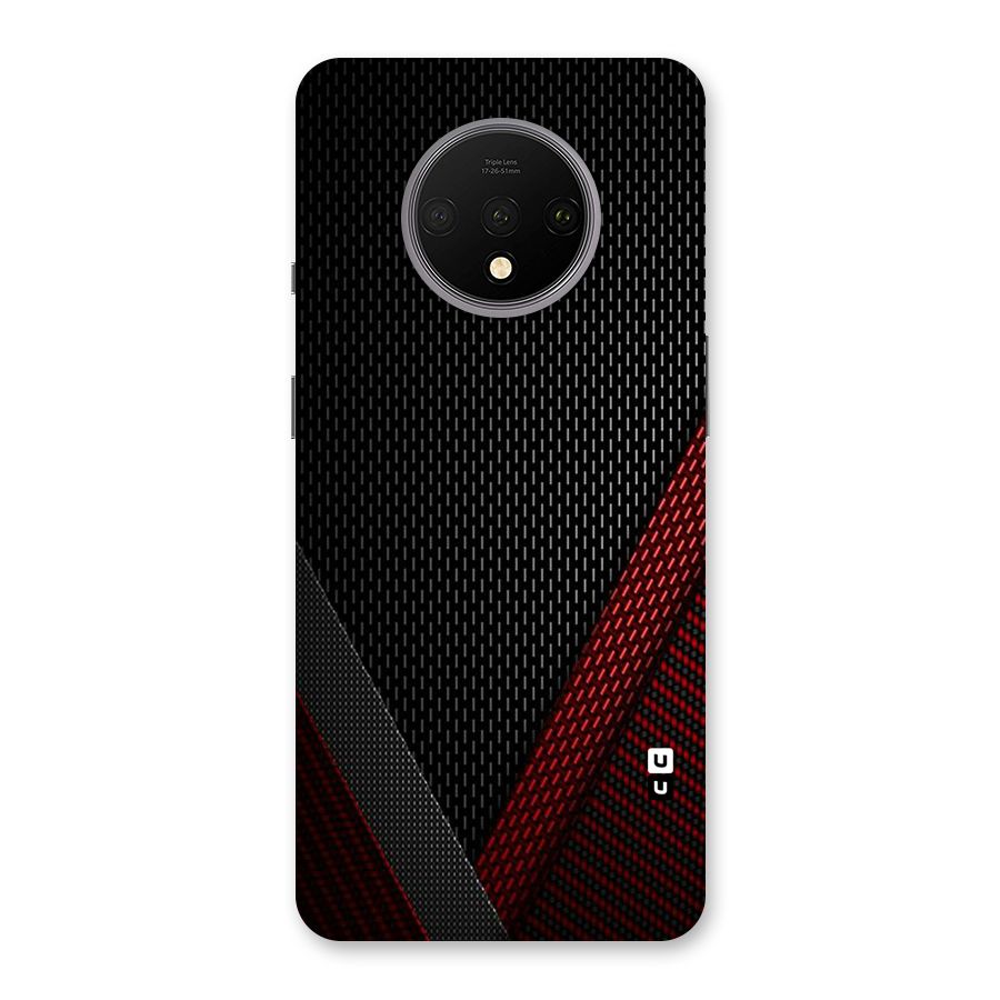 Classy Black Red Design Back Case for OnePlus 7T