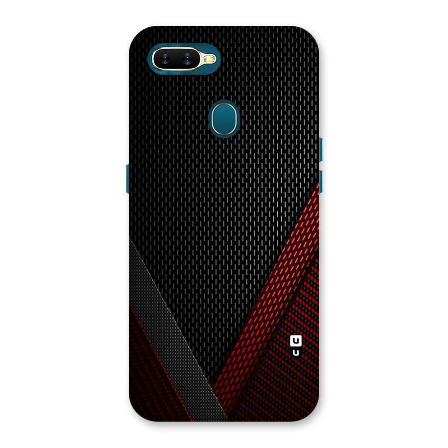 Classy Black Red Design Back Case for Oppo A11k