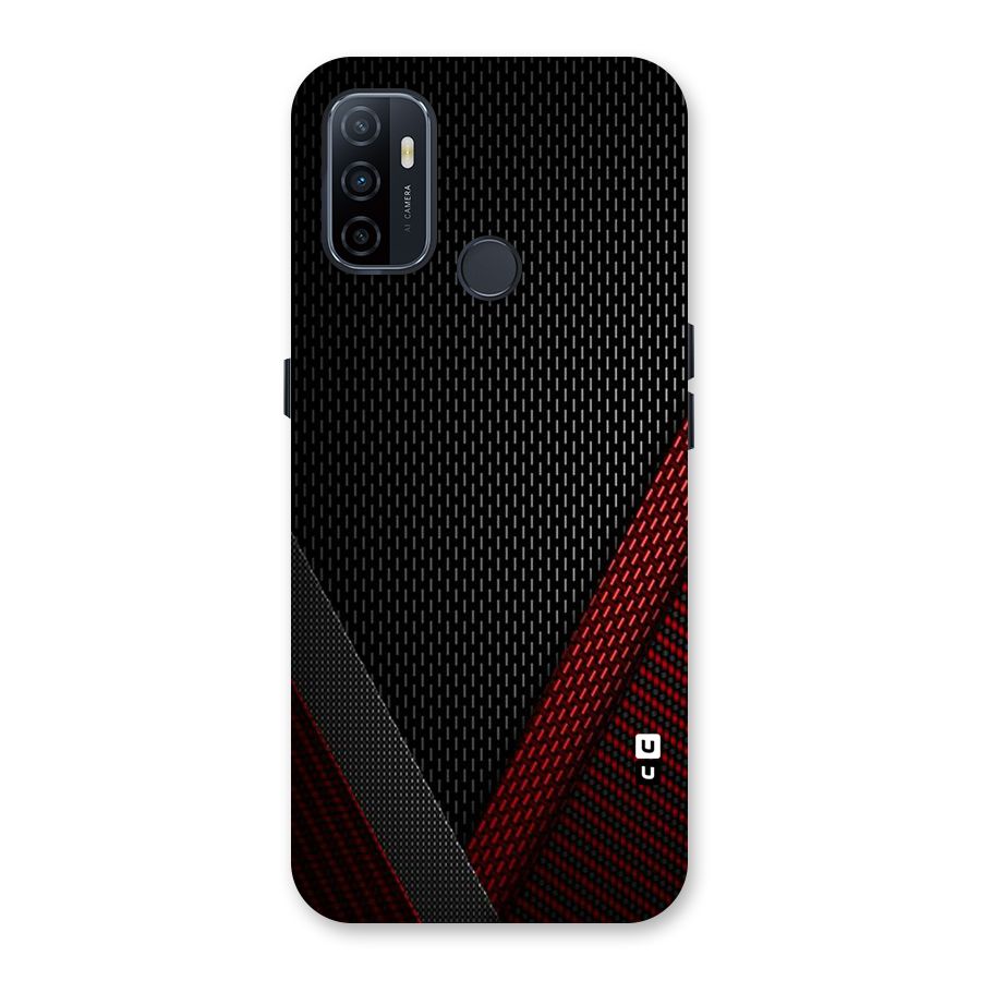 Classy Black Red Design Back Case for Oppo A32