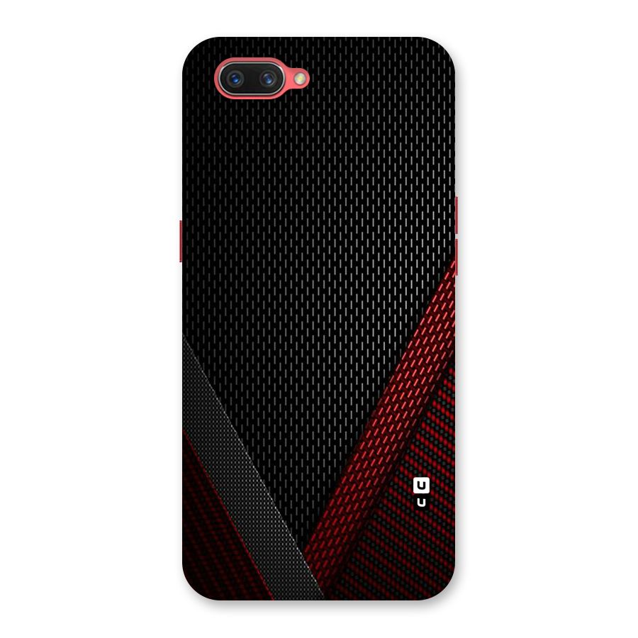 Classy Black Red Design Back Case for Oppo A3s