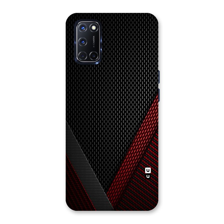 Classy Black Red Design Back Case for Oppo A52