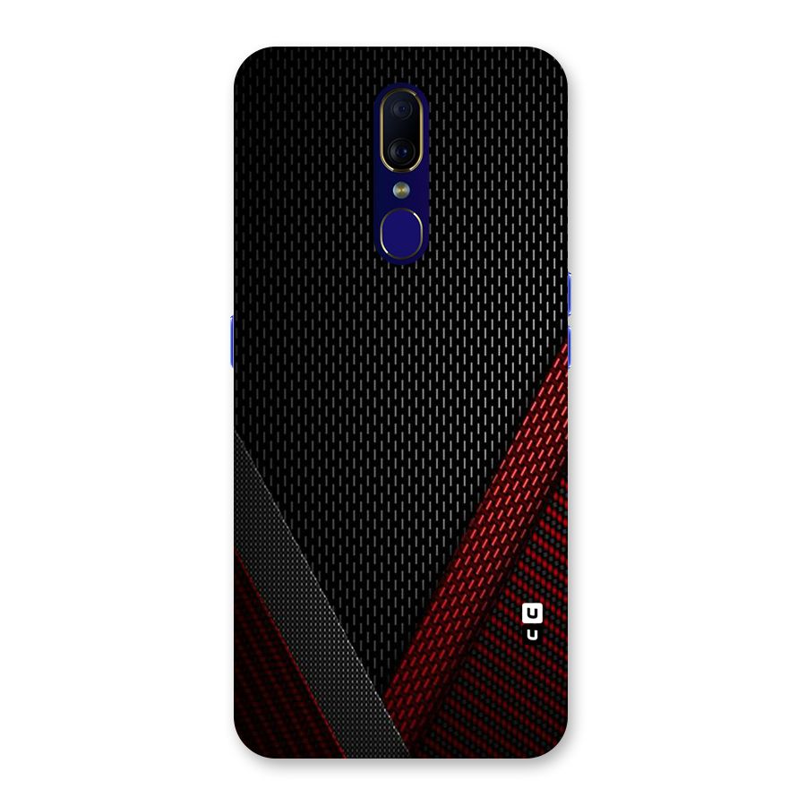 Classy Black Red Design Back Case for Oppo A9