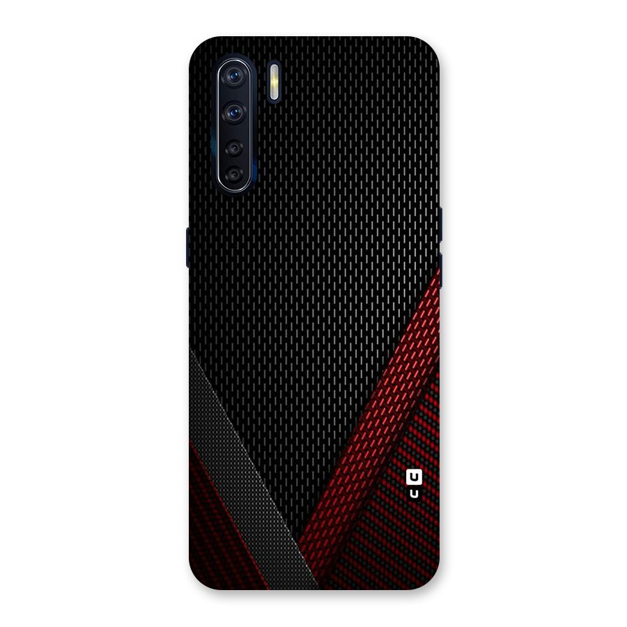 Classy Black Red Design Back Case for Oppo F15