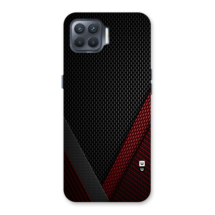 Classy Black Red Design Back Case for Oppo F17 Pro
