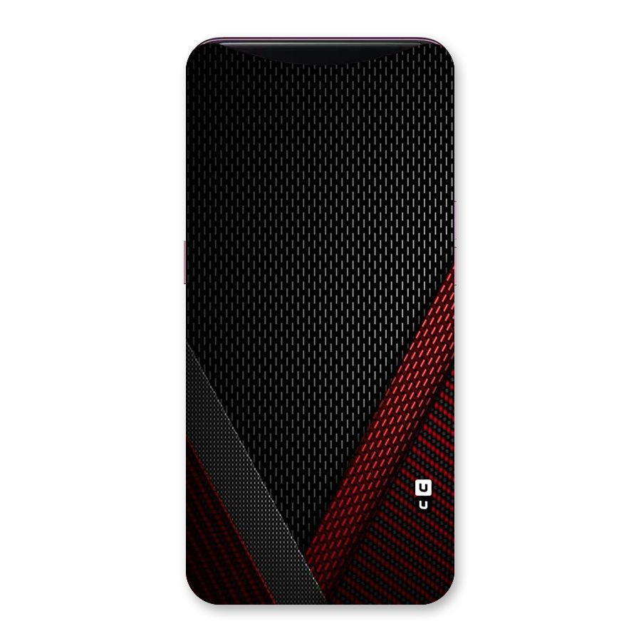 Classy Black Red Design Back Case for Oppo Find X