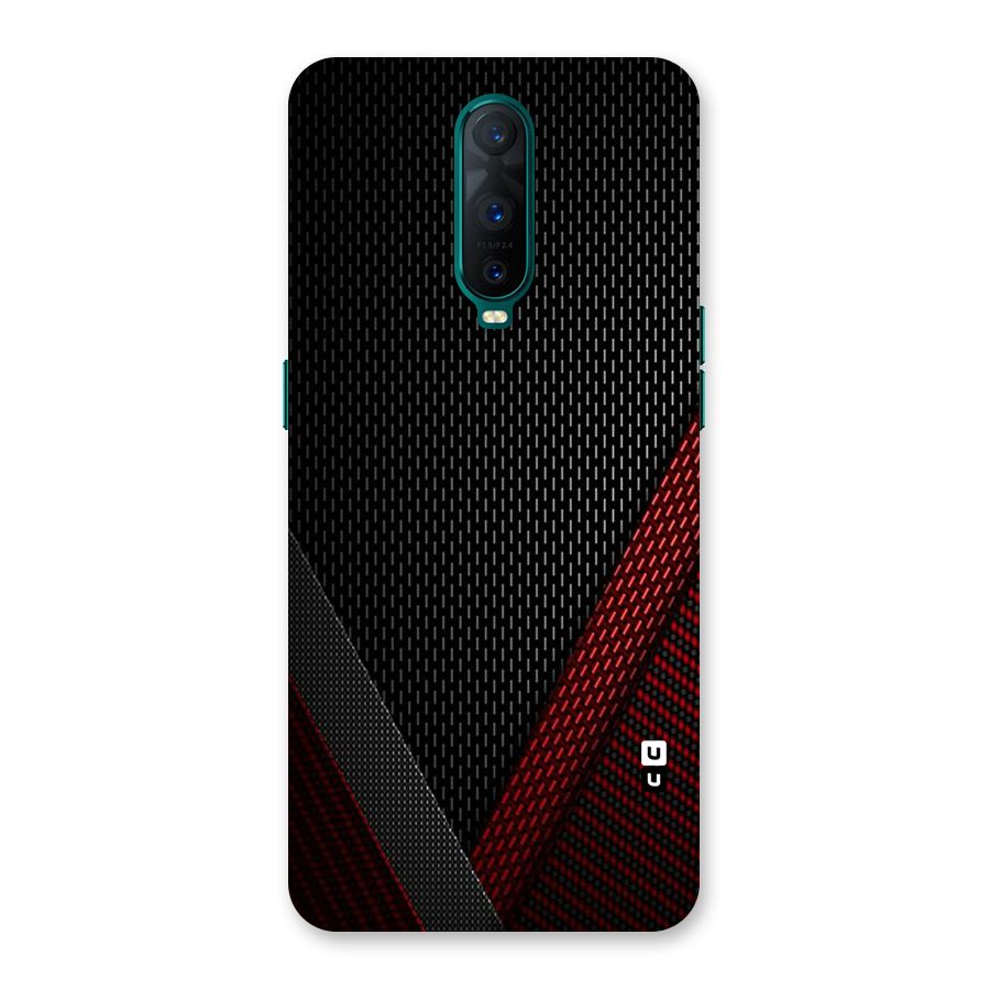 Classy Black Red Design Back Case for Oppo R17 Pro