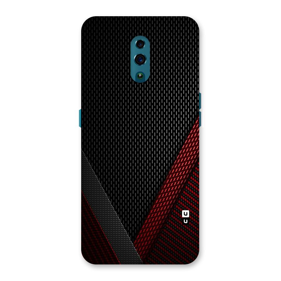 Classy Black Red Design Back Case for Oppo Reno