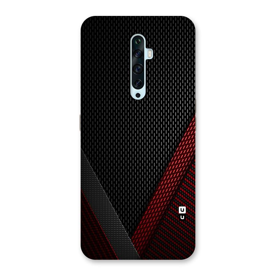 Classy Black Red Design Back Case for Oppo Reno2 F