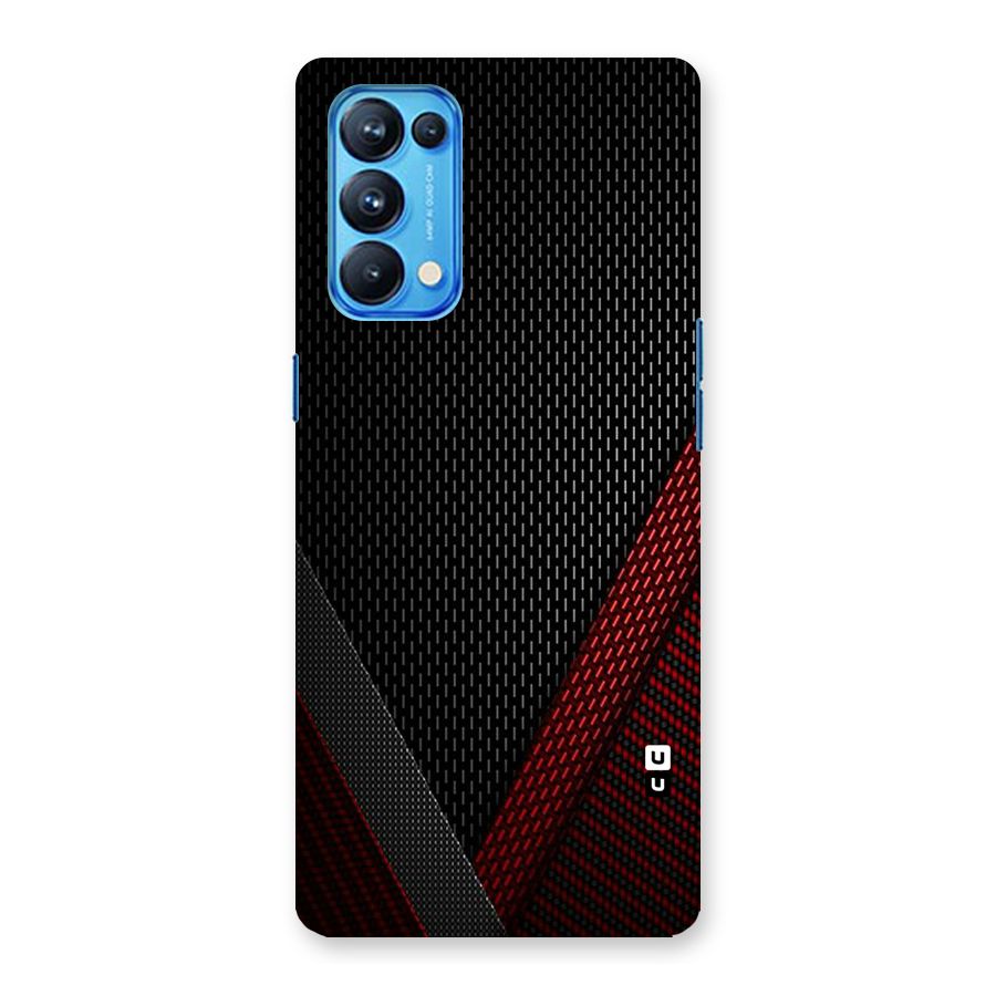 Classy Black Red Design Back Case for Oppo Reno5 Pro 5G
