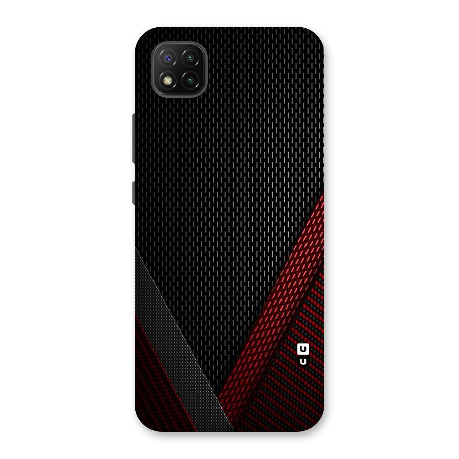 Classy Black Red Design Back Case for Poco C3