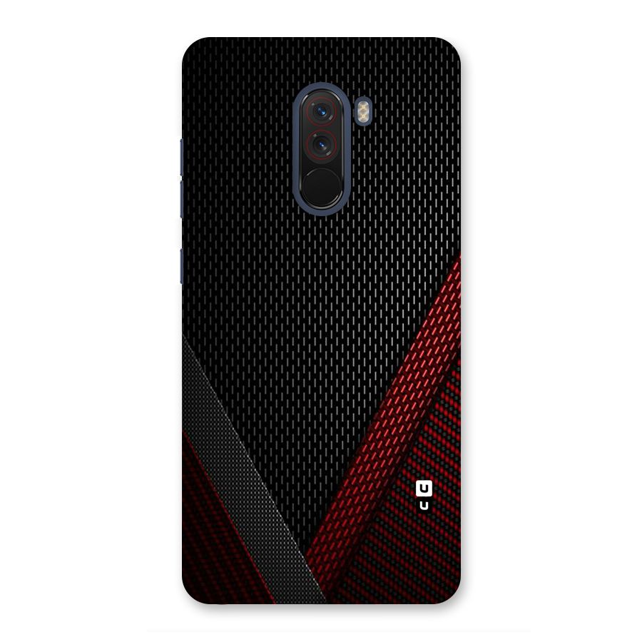 Classy Black Red Design Back Case for Poco F1