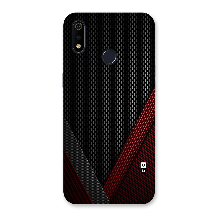 Classy Black Red Design Back Case for Realme 3i
