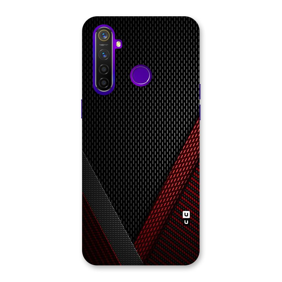 Classy Black Red Design Back Case for Realme 5 Pro