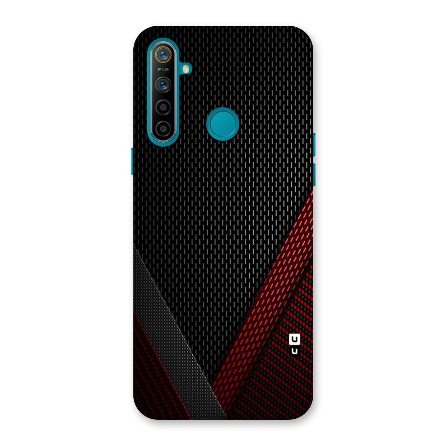 Classy Black Red Design Back Case for Realme 5i