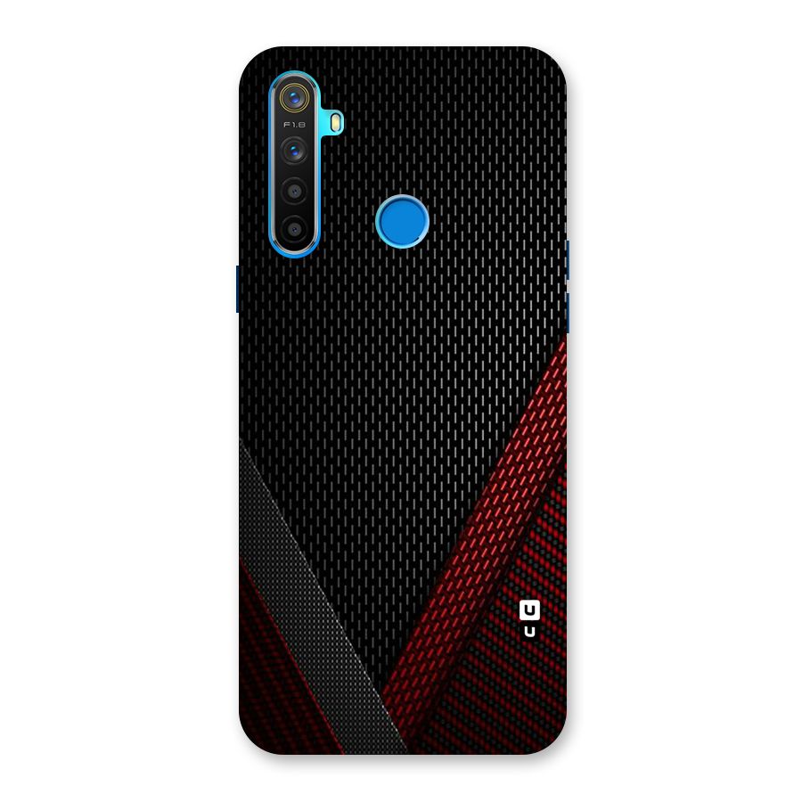 Classy Black Red Design Back Case for Realme 5s