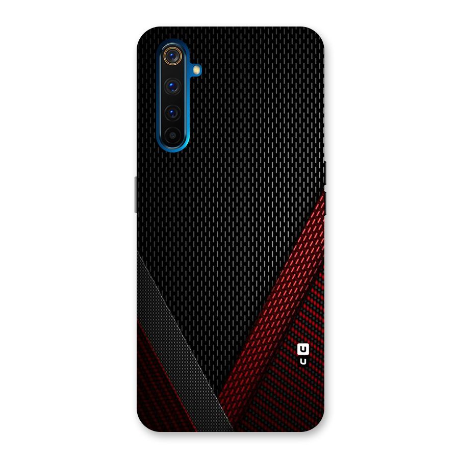 Classy Black Red Design Back Case for Realme 6 Pro