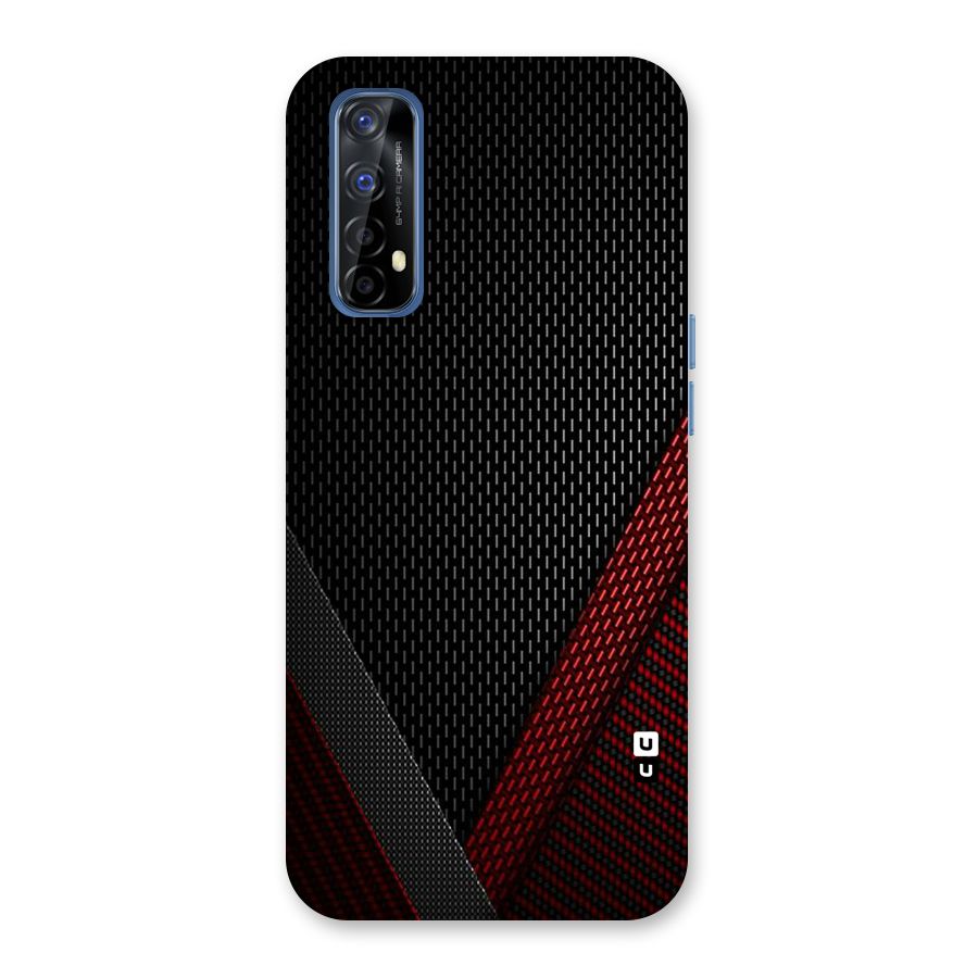 Classy Black Red Design Back Case for Realme 7