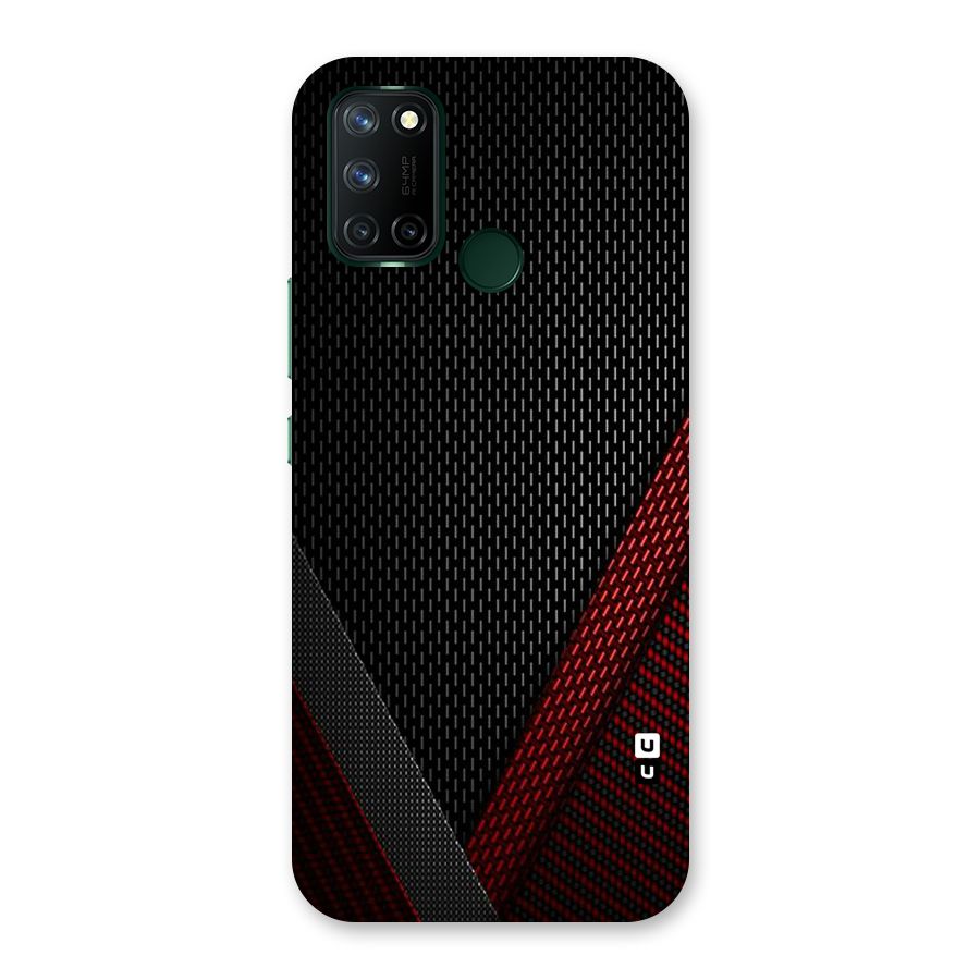 Classy Black Red Design Back Case for Realme 7i