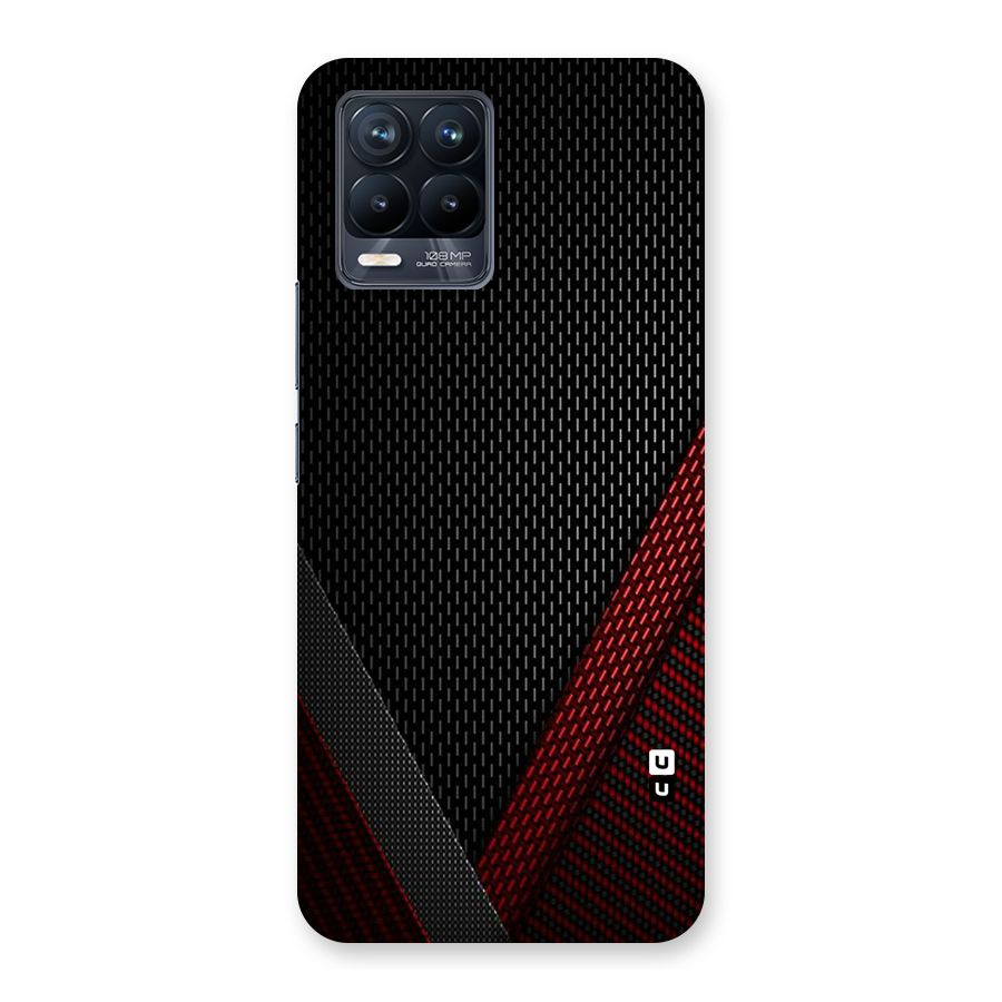 Classy Black Red Design Back Case for Realme 8 Pro