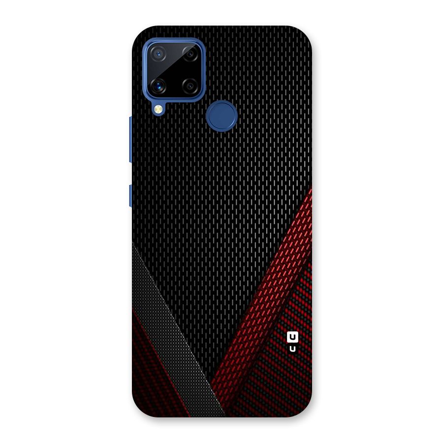 Classy Black Red Design Back Case for Realme C15