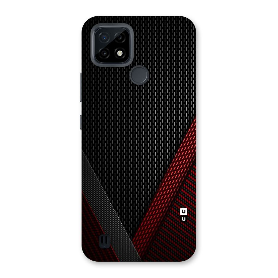 Classy Black Red Design Back Case for Realme C21
