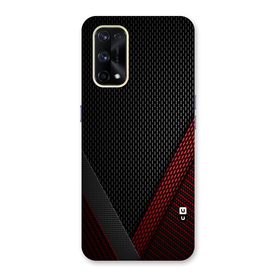 Classy Black Red Design Glass Back Case for Realme X7 Pro