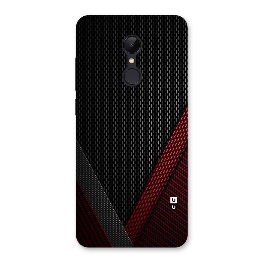Classy Black Red Design Back Case for Redmi 5